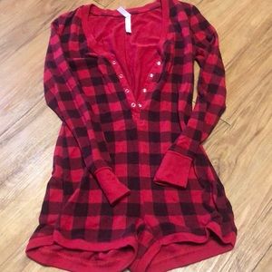 Buffalo plaid onesie